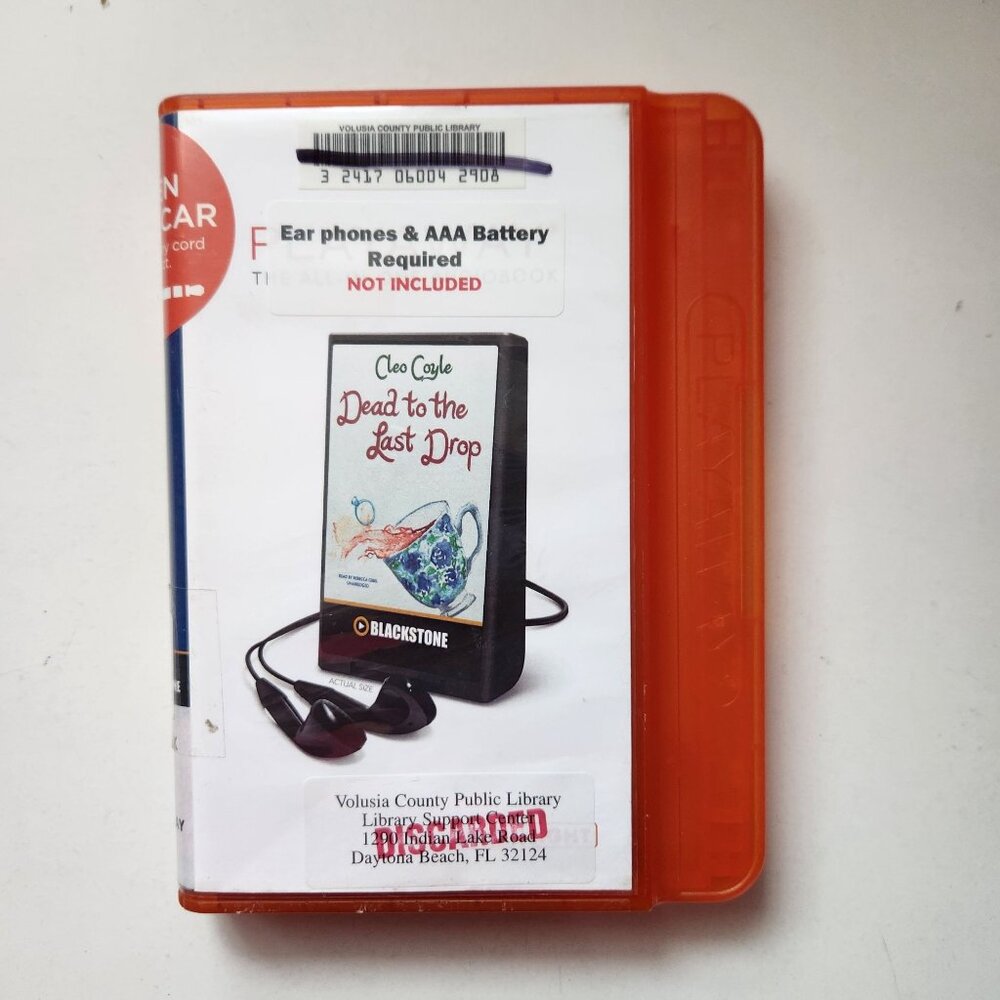 Dead to the Last Drop by Cleo Coyle Playaway Audiobook, Former Library Copy
